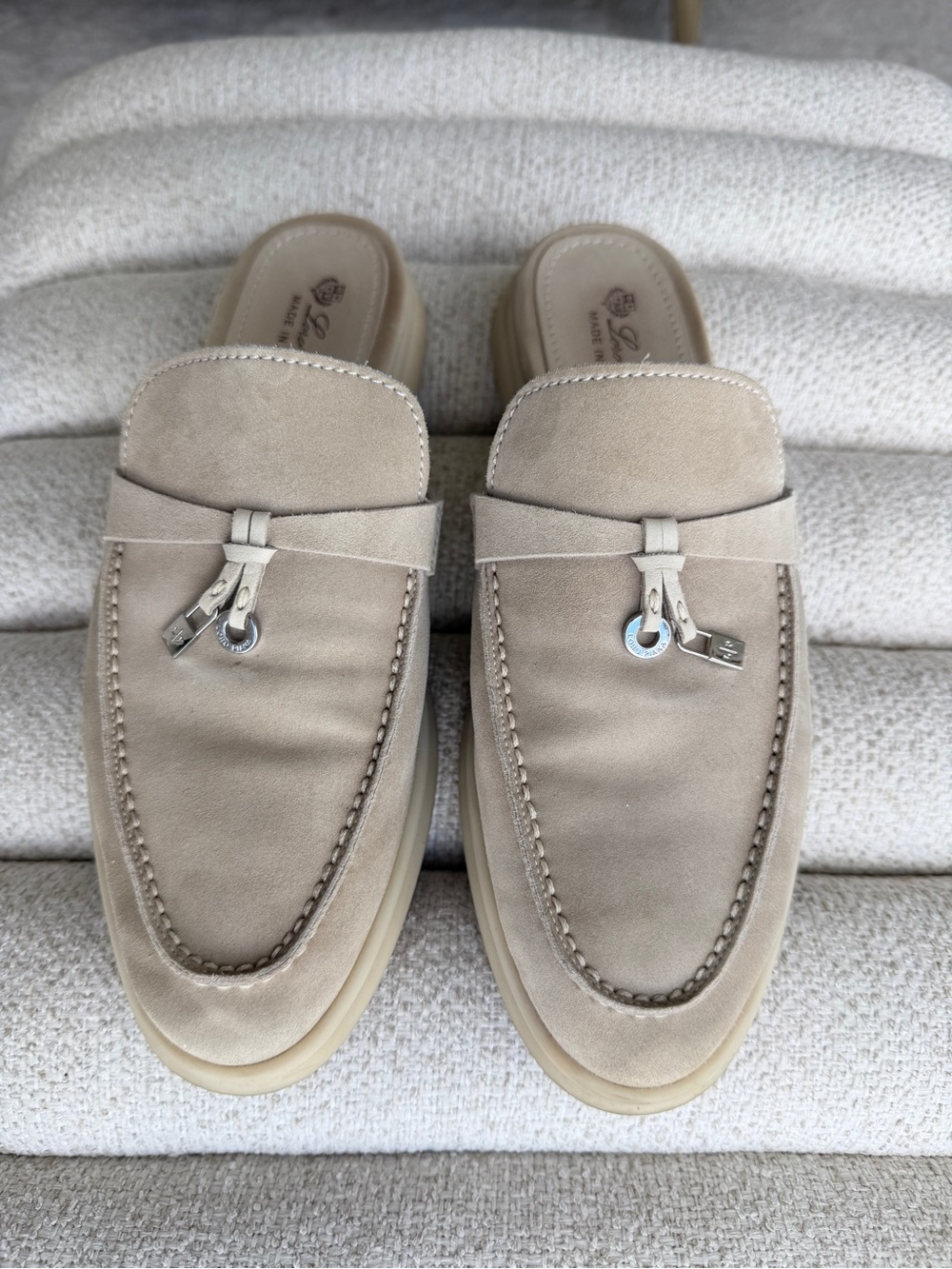 Loro Piana Charms Walk Babouche Suede Loafers - Picture 4 of 6